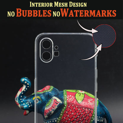 VAKIBO Super Premium Soft TPU Transparent Case With Dustplug,Side Grip,Corner Protection,lanyard Cuts,Camera Protection Suitable for Nothing Phone 1