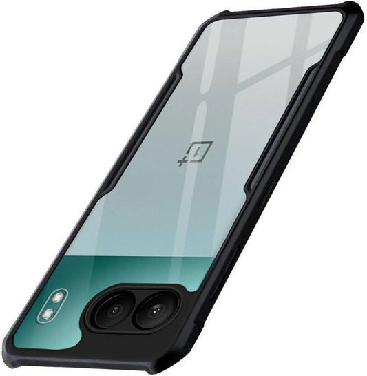 VAKIBO Best Selling Black and Transparent Coloured Made With Soft TPU and Acrylic Back Cover Case With 4 Corner and Camera Protection Suitable for OnePlus Nord 4
