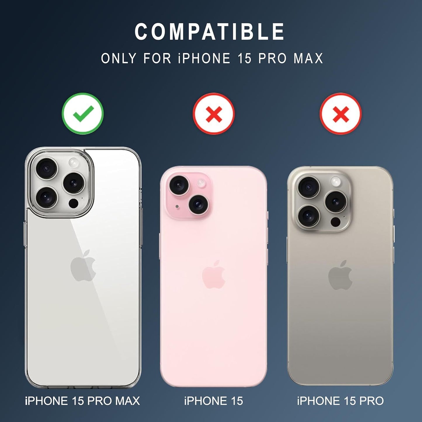 VAKIBO Megnatic Magsafe Black Coloured Soft with Hard back Back Cover Case With Camera Protection Ring Suitable for iPhone 15 Pro Max