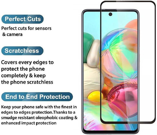Super Premium Quality Tempered Glass Screen Guard Protector With Black Border Suitable For Realme 3