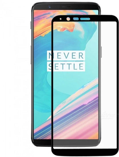 Super Premium Quality Tempered Glass Screen Guard Protector With Black Border Suitable For OnePlus 5T
