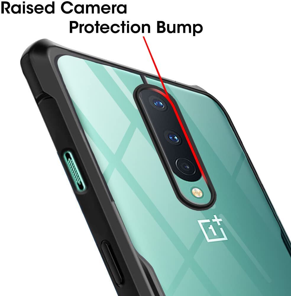 VAKIBO Super Premium Black Border Transparent Case With Corner Protection & Camera Protection Suitable for OnePlus 8