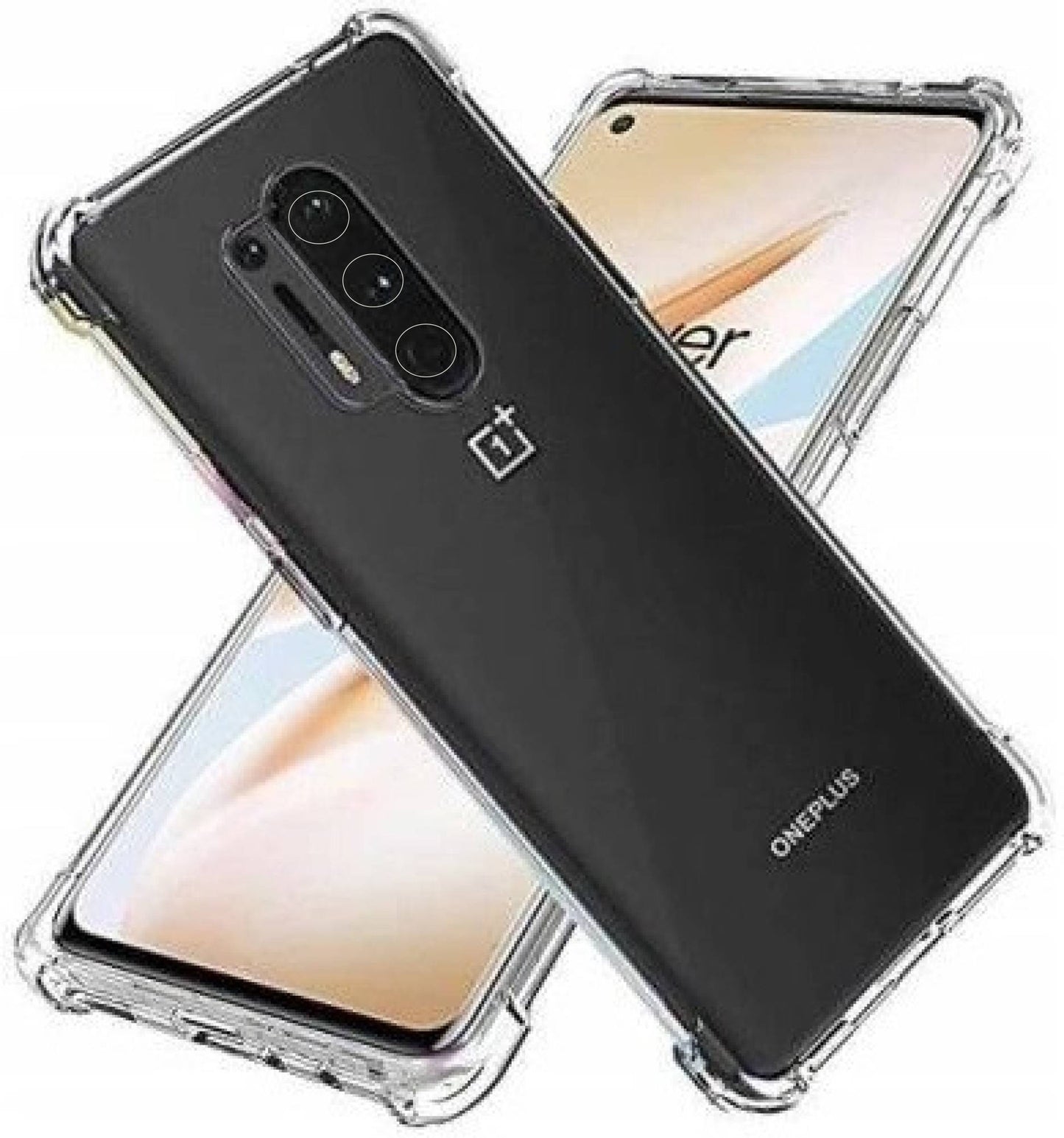 VAKIBO Super Premium Soft TPU Transparent Case With Dustplug,Side Grip,Corner Protection,lanyard Cuts,Camera Protection Suitable for OnePlus 8 Pro