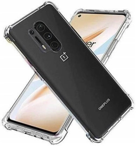 VAKIBO Super Premium Soft TPU Transparent Case With Dustplug,Side Grip,Corner Protection,lanyard Cuts,Camera Protection Suitable for OnePlus 8 Pro