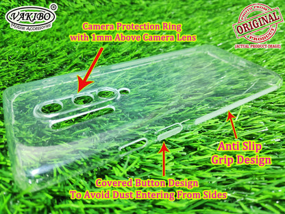 VAKIBO Super Premium Soft TPU Transparent Case With Dustplug,Side Grip,Corner Protection,lanyard Cuts,Camera Protection Suitable for OnePlus 8 Pro