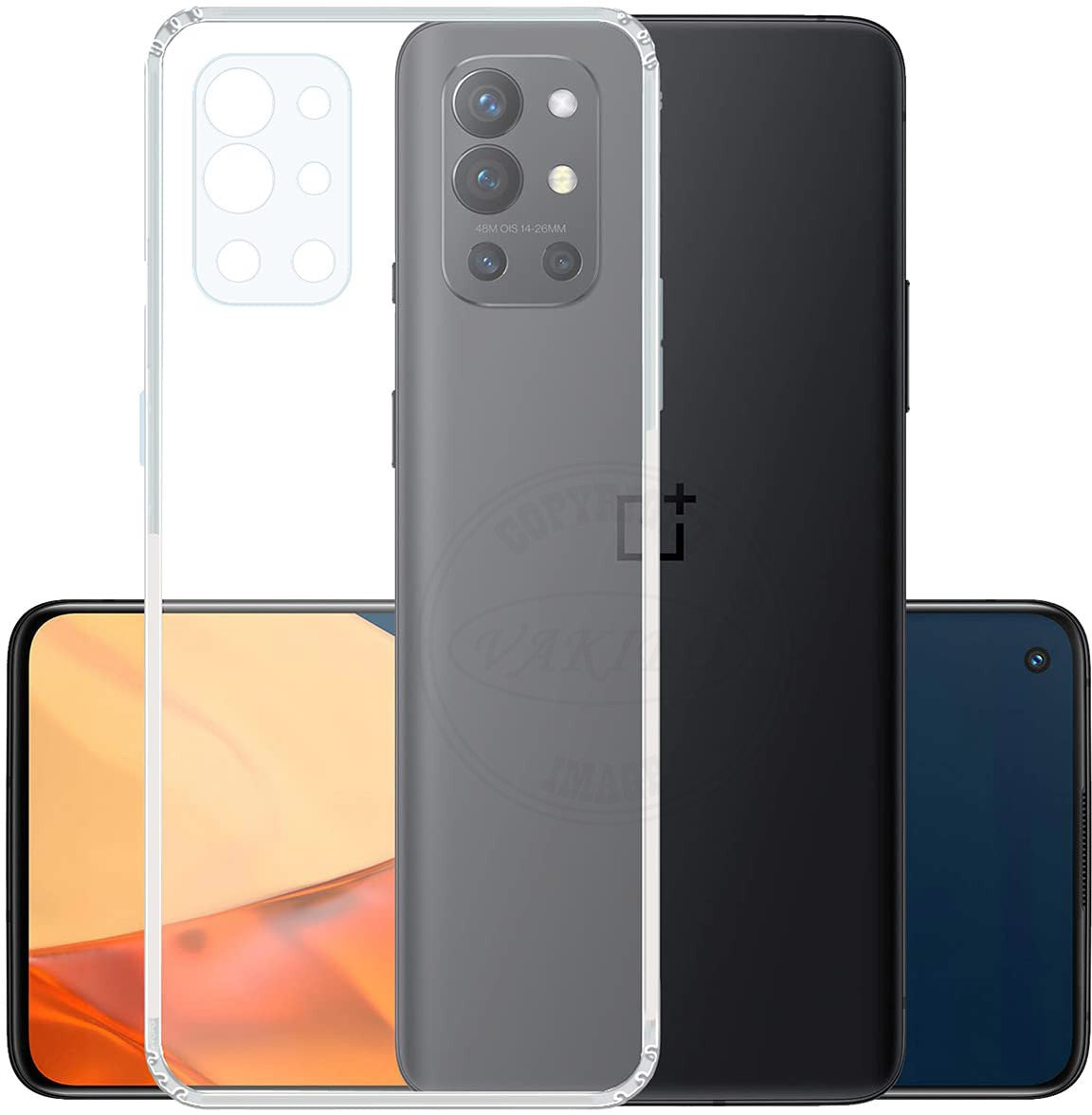 VAKIBO Super Premium Soft TPU Transparent Case With Dustplug,Side Grip,Corner Protection,lanyard Cuts,Camera Protection Suitable for Oneplus 8T