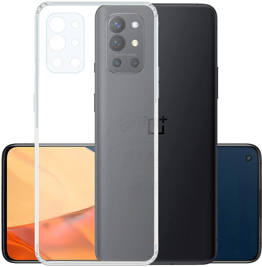 VAKIBO Super Premium Soft TPU Transparent Case With Dustplug,Side Grip,Corner Protection,lanyard Cuts,Camera Protection Suitable for Oneplus 9R