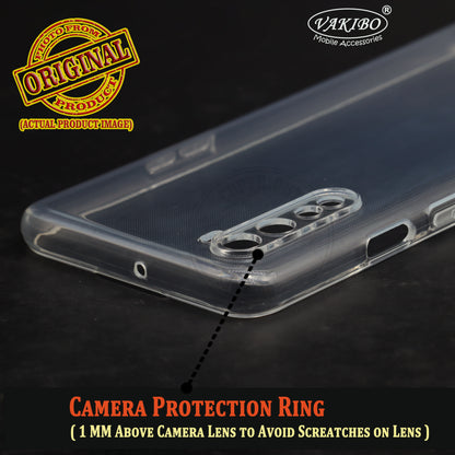 VAKIBO Premium Clear 2MM Thick Transparent Soft TPU Rubber Back Cover Case With Camera Protection Suitable for Oneplus Nord