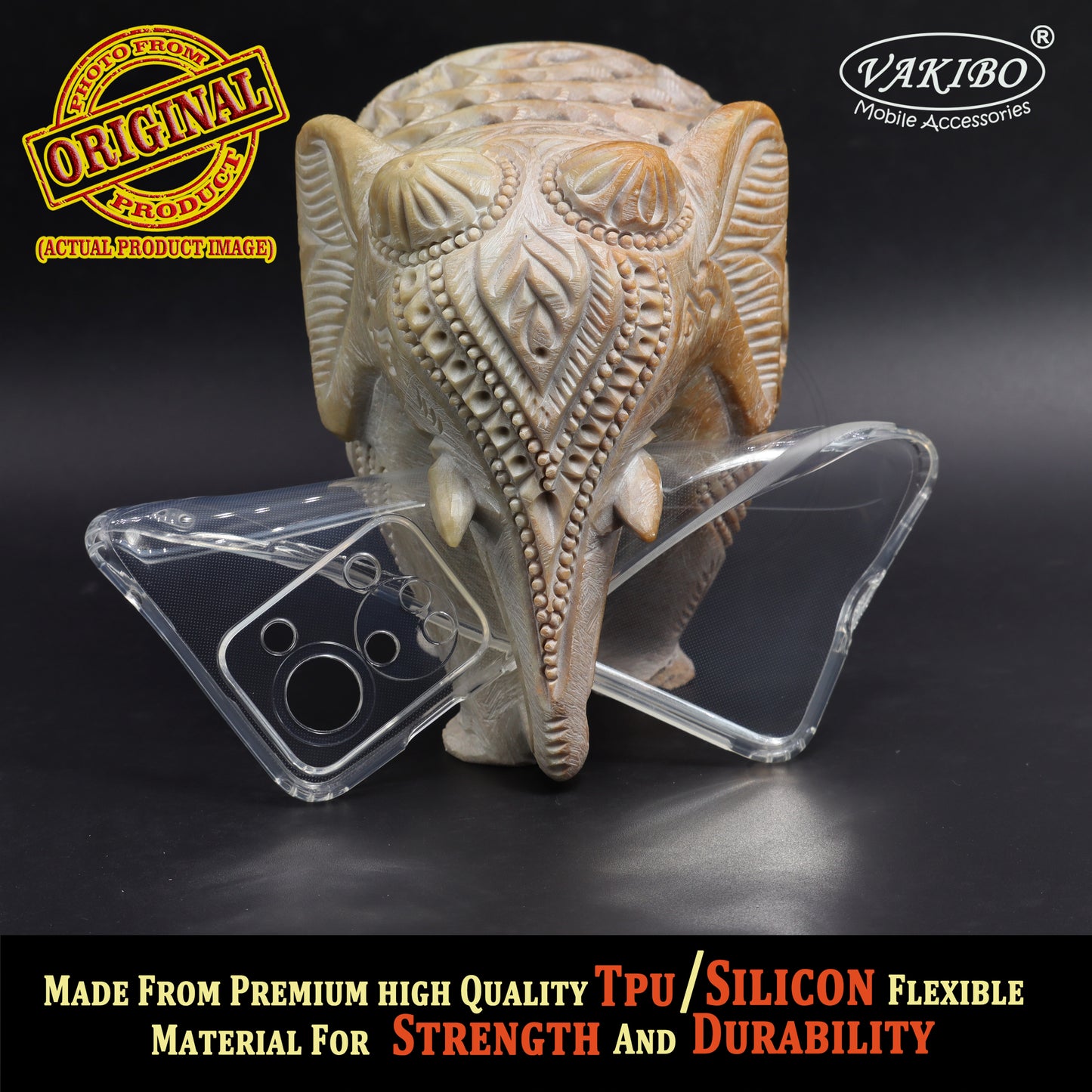 VAKIBO Super Premium Soft TPU Transparent Case With Dustplug,Side Grip,Corner Protection,lanyard Cuts,Camera Protection Suitable for OnePlus Nord 2T