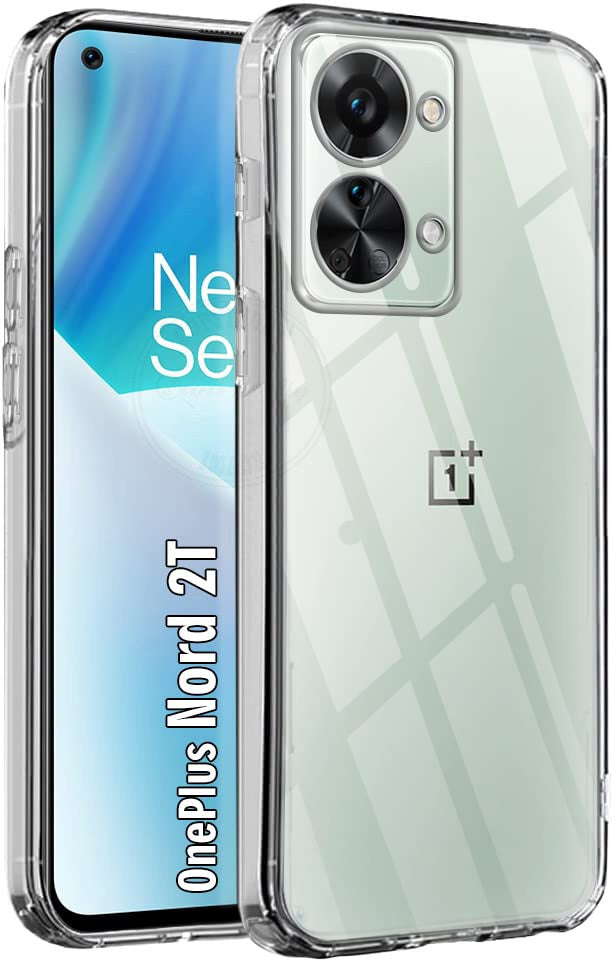 VAKIBO Super Premium Soft TPU Transparent Case With Dustplug,Side Grip,Corner Protection,lanyard Cuts,Camera Protection Suitable for OnePlue Nord 2T