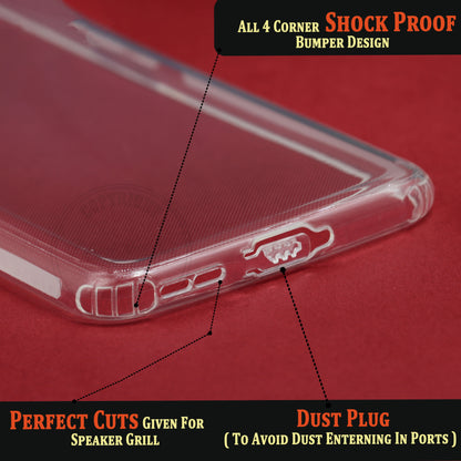 VAKIBO Super Premium Soft TPU Transparent Case With Dustplug,Side Grip,Corner Protection,lanyard Cuts,Camera Protection Suitable for OnePlus Nord 2T