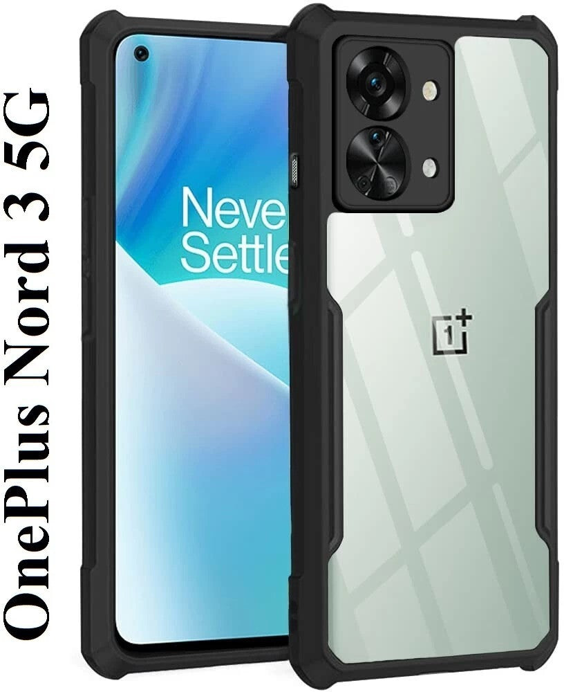 VAKIBO Super Premium Black Border Transparent Case With Corner Protection & Camera Protection Suitable for Oneplus Nord 3