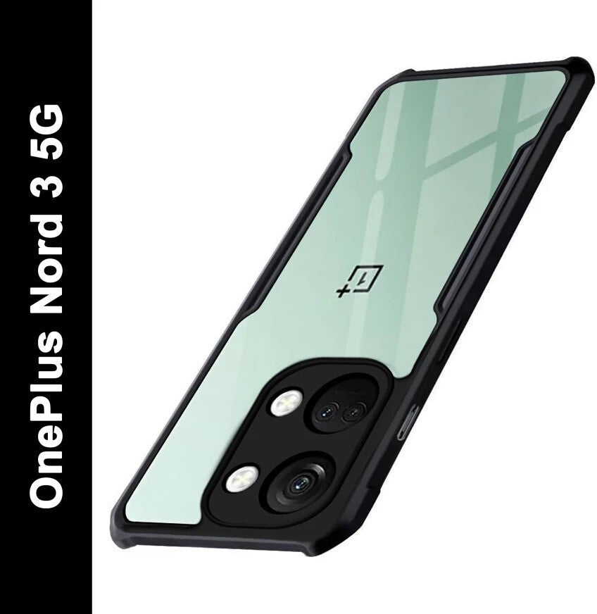 VAKIBO Super Premium Black Border Transparent Case With Corner Protection & Camera Protection Suitable for Oneplus Nord 3