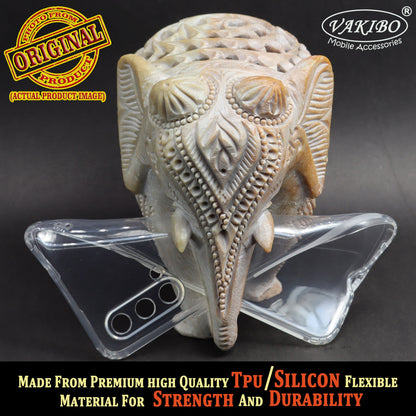 VAKIBO Super Premium Soft TPU Transparent Case With Dustplug,Side Grip,Corner Protection,lanyard Cuts,Camera Protection Suitable for OnePlus Nord CE