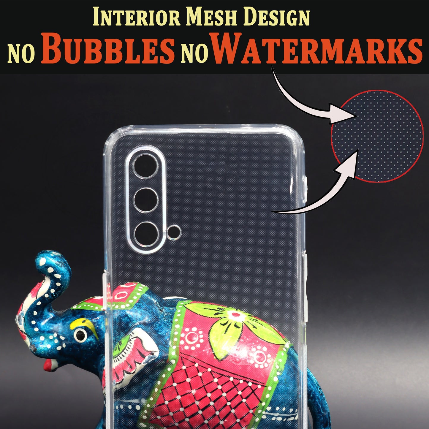 VAKIBO Super Premium Soft TPU Transparent Case With Dustplug,Side Grip,Corner Protection,lanyard Cuts,Camera Protection Suitable for OnePlus Nord CE