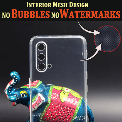 VAKIBO Super Premium Soft TPU Transparent Case With Dustplug,Side Grip,Corner Protection,lanyard Cuts,Camera Protection Suitable for OnePlus Nord CE
