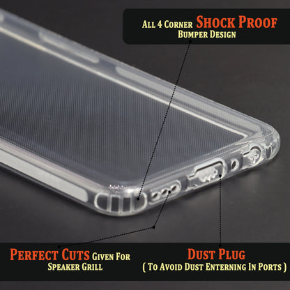 VAKIBO Super Premium Soft TPU Transparent Case With Dustplug,Side Grip,Corner Protection,lanyard Cuts,Camera Protection Suitable for OnePlus Nord CE