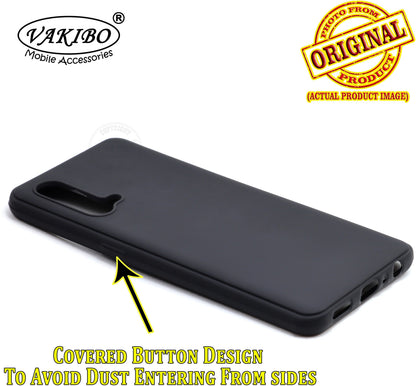 VAKIBO Matte Frosted Black Coloured Soft TPU Back Cover Case Suitable for OnePlus Nord CE