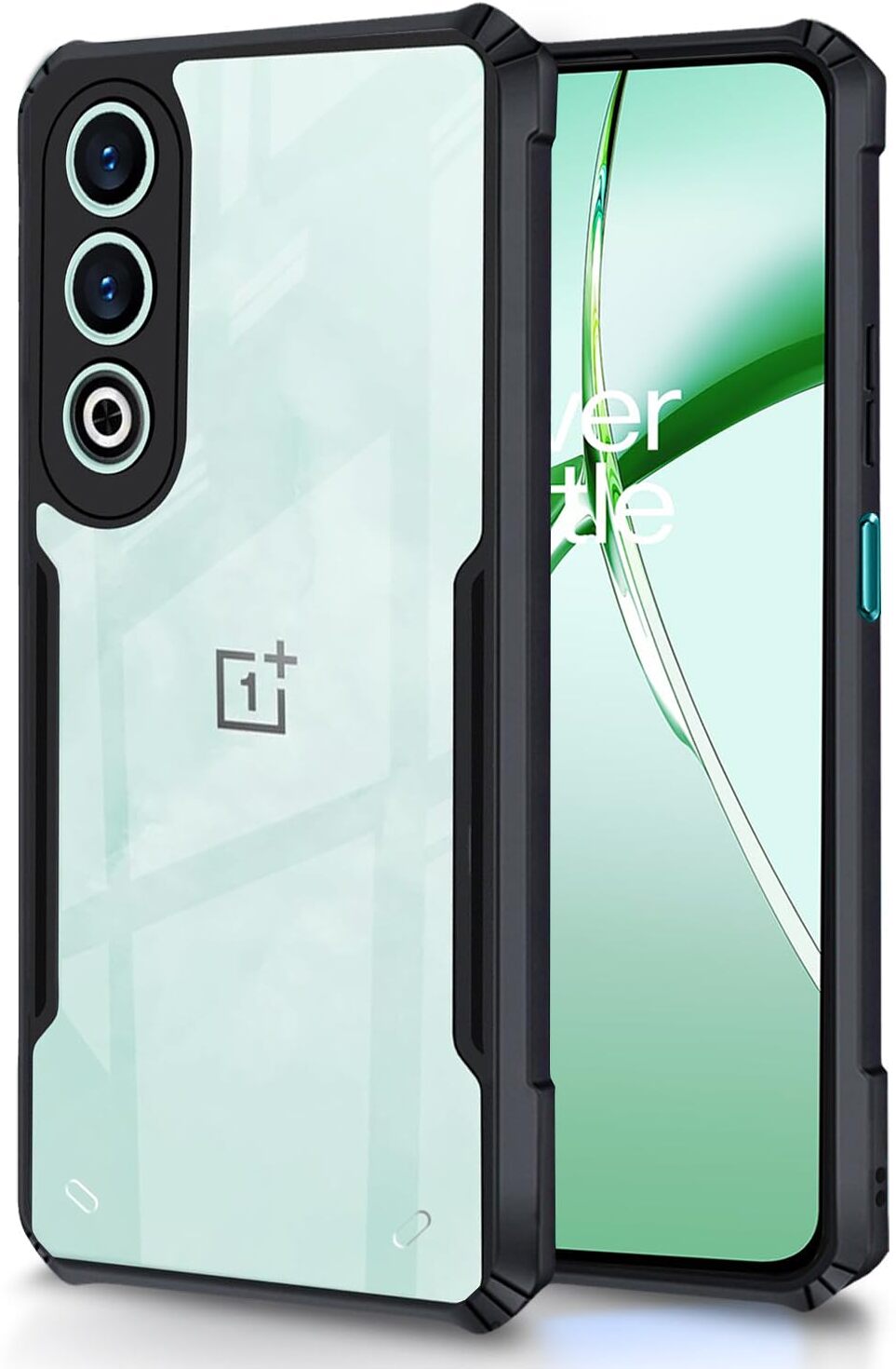 VAKIBO Super Premium Black Border Transparent Case With Corner Protection & Camera Protection Suitable for OnePlus Nord CE4