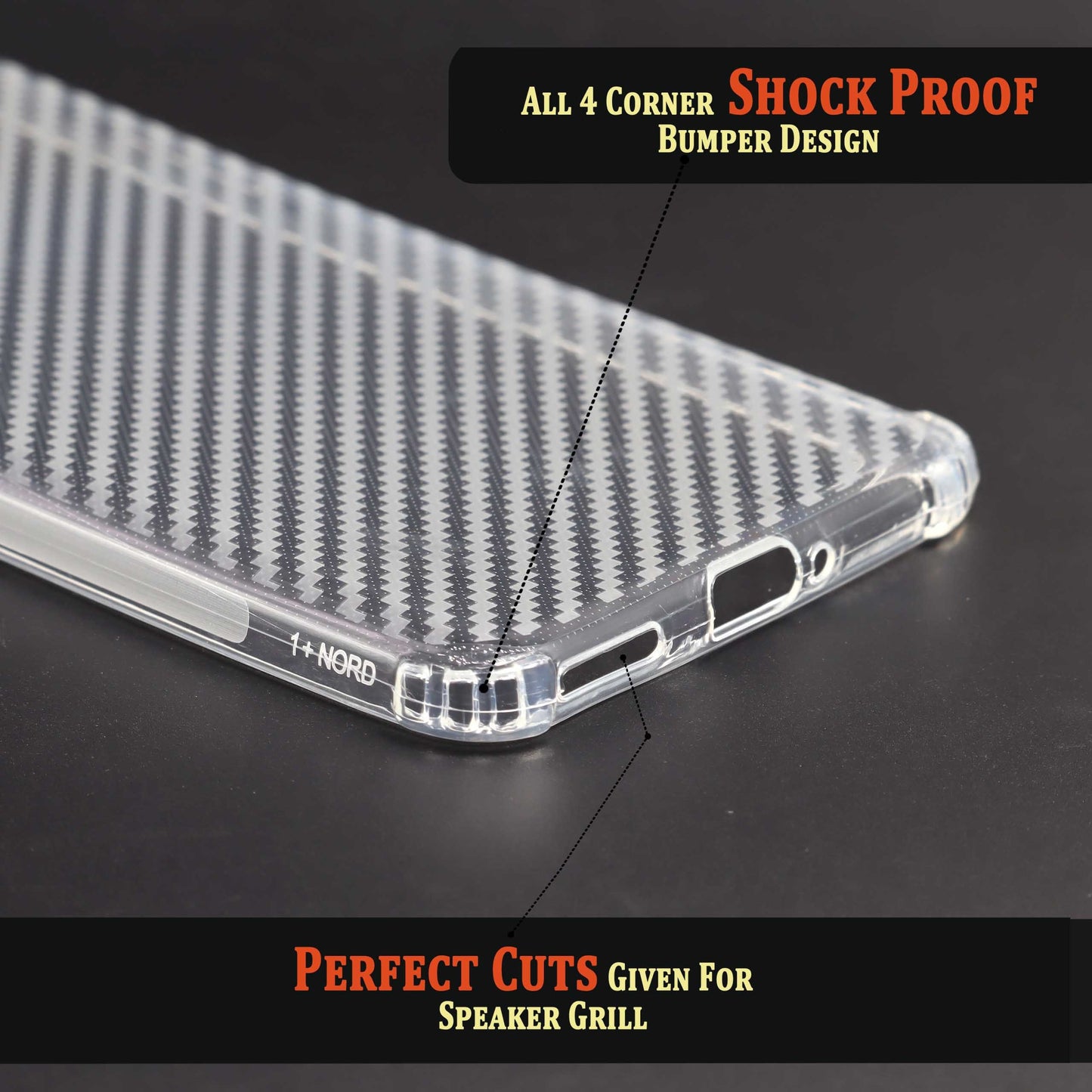 VAKIBO Transparent Back Cover Case Suitable for OnePlus Nord