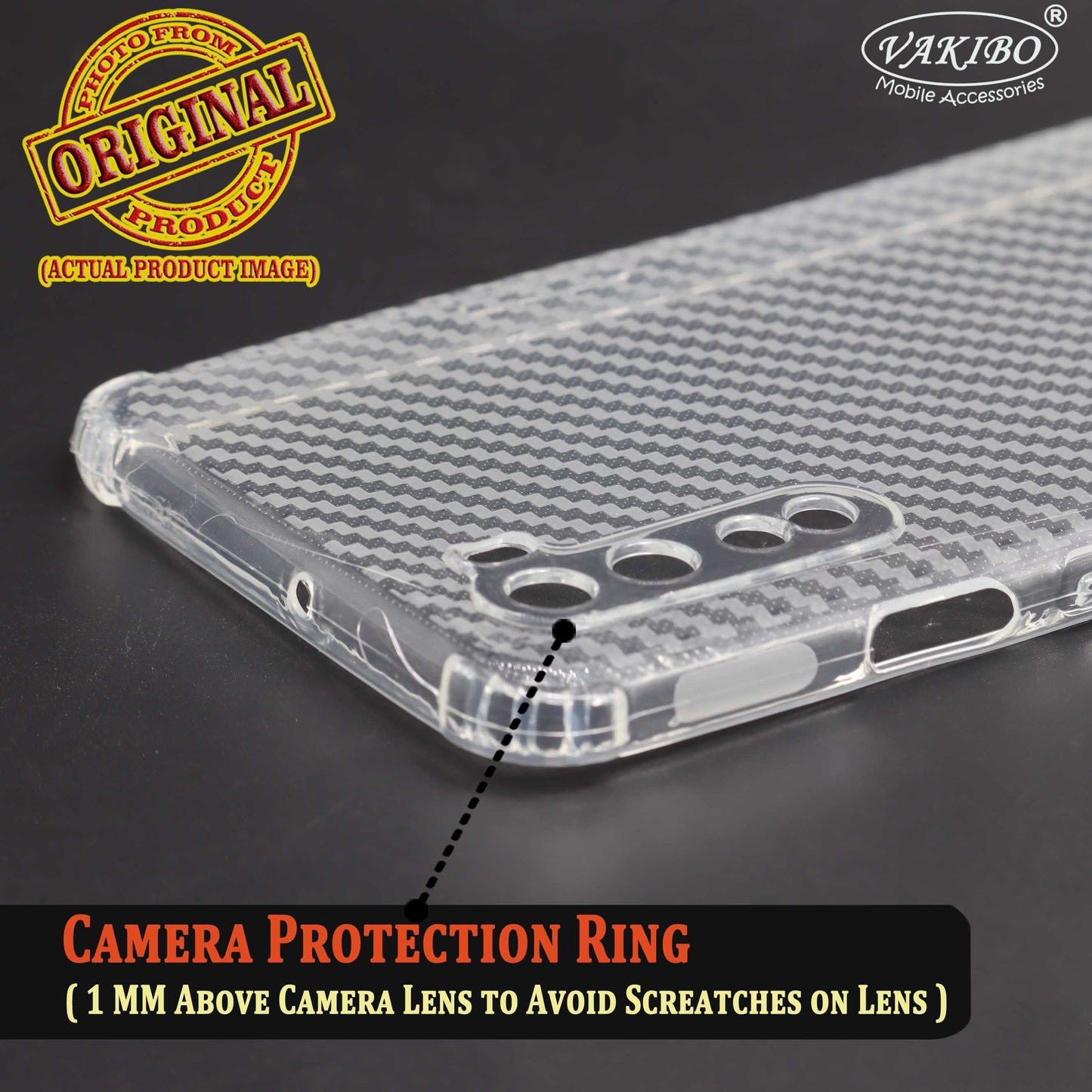 VAKIBO Transparent Back Cover Case Suitable for OnePlus Nord