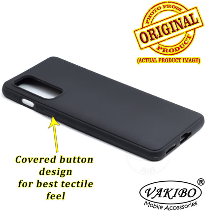 VAKIBO Matte Frosted Black Coloured Soft TPU Back Cover Case Suitable for OnePlus Nord 2