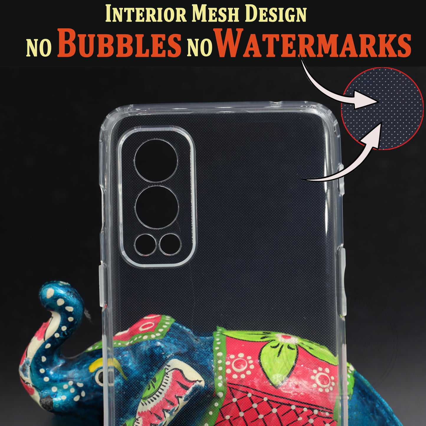 VAKIBO Super Premium Soft TPU Transparent Case With Dustplug,Side Grip,Corner Protection,lanyard Cuts,Camera Protection Suitable for OnePlus Nord 2
