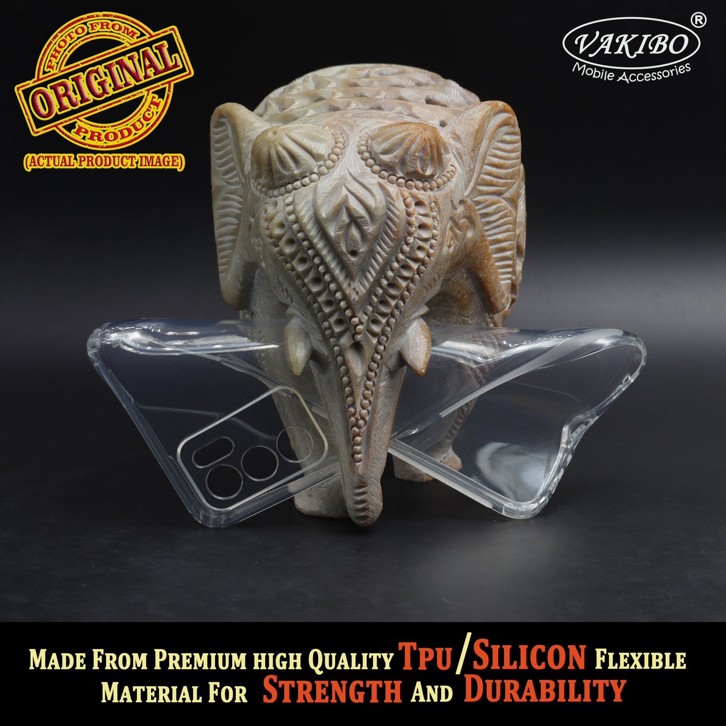 VAKIBO Super Premium Soft TPU Transparent Case With Dustplug,Side Grip,Corner Protection,lanyard Cuts,Camera Protection Suitable for Oppo A16