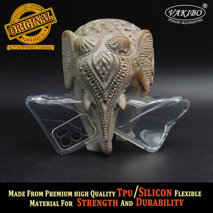 VAKIBO Super Premium Soft TPU Transparent Case With Dustplug,Side Grip,Corner Protection,lanyard Cuts,Camera Protection Suitable for Oppo A16