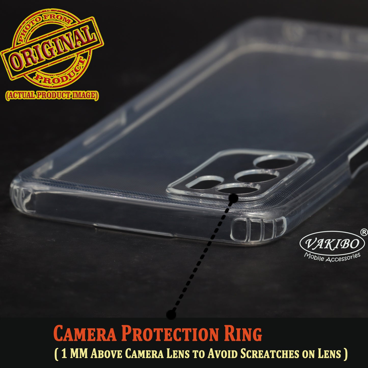 VAKIBO Super Premium Soft TPU Transparent Case With Dustplug,Side Grip,Corner Protection,lanyard Cuts,Camera Protection Suitable for Oppo A16