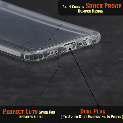 VAKIBO Super Premium Soft TPU Transparent Case With Dustplug,Side Grip,Corner Protection,lanyard Cuts,Camera Protection Suitable for Oppo A16