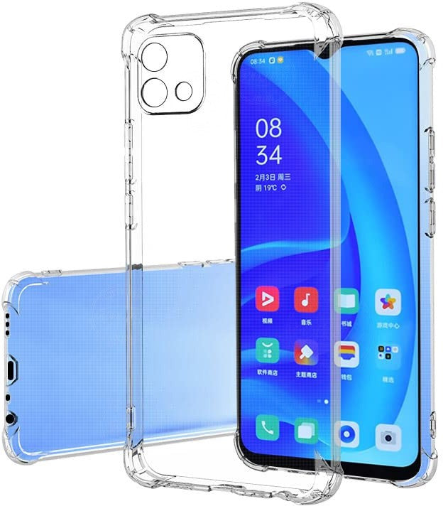 VAKIBO Super Premium Soft TPU Transparent Case With Dustplug,Side Grip,Corner Protection,lanyard Cuts,Camera Protection Suitable for Oppo A16k