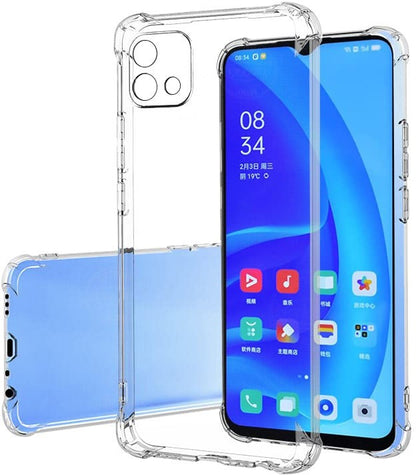 VAKIBO Super Premium Soft TPU Transparent Case With Dustplug,Side Grip,Corner Protection,lanyard Cuts,Camera Protection Suitable for Oppo A16k