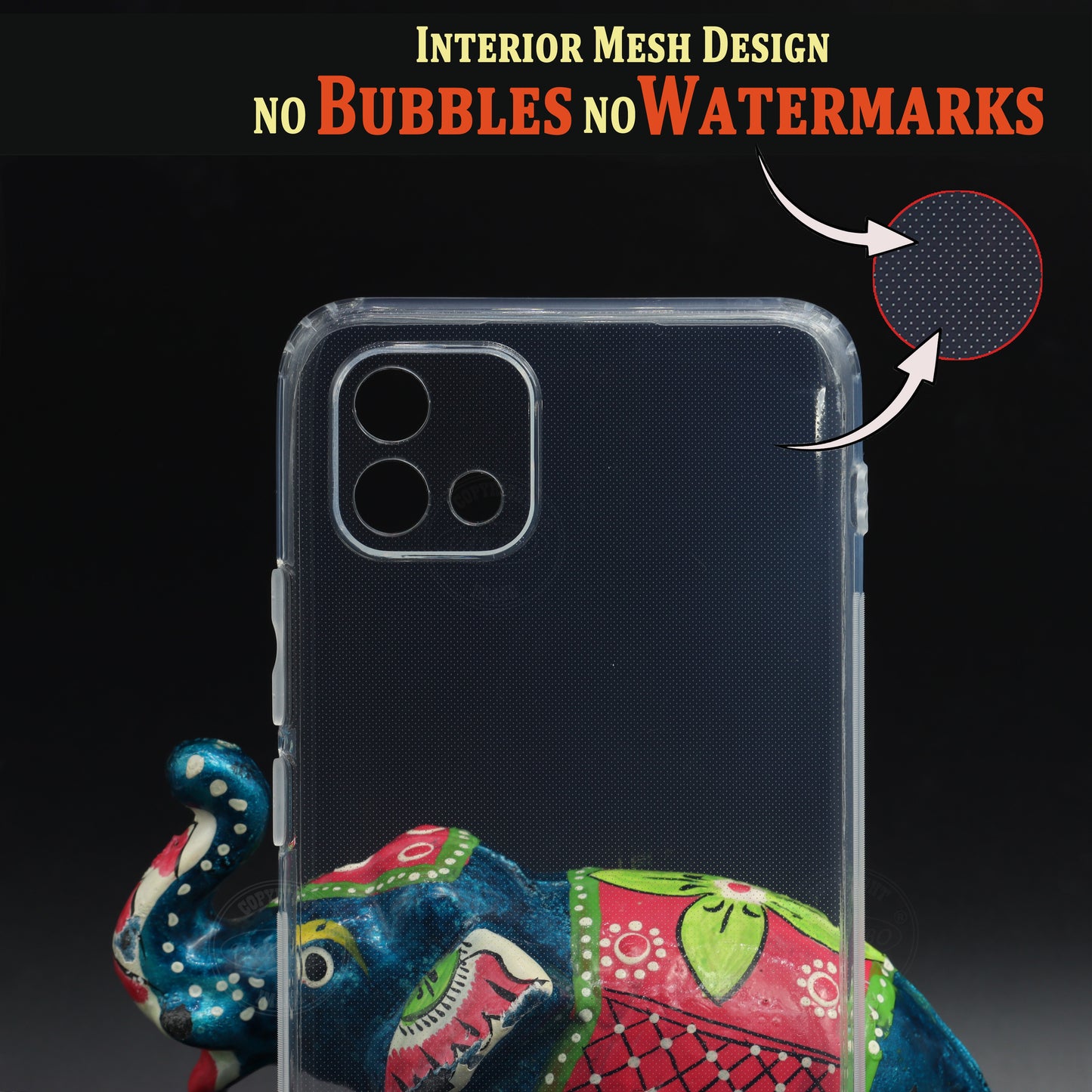 VAKIBO Super Premium Soft TPU Transparent Case With Dustplug,Side Grip,Corner Protection,lanyard Cuts,Camera Protection Suitable for Oppo A16k