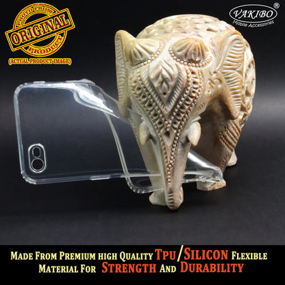 VAKIBO Super Premium Soft TPU Transparent Case With Dustplug,Side Grip,Corner Protection,lanyard Cuts,Camera Protection Suitable for Oppo A1K