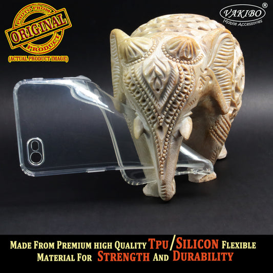 VAKIBO Super Premium Soft TPU Transparent Case With Dustplug,Side Grip,Corner Protection,lanyard Cuts,Camera Protection Suitable for Oppo A1K