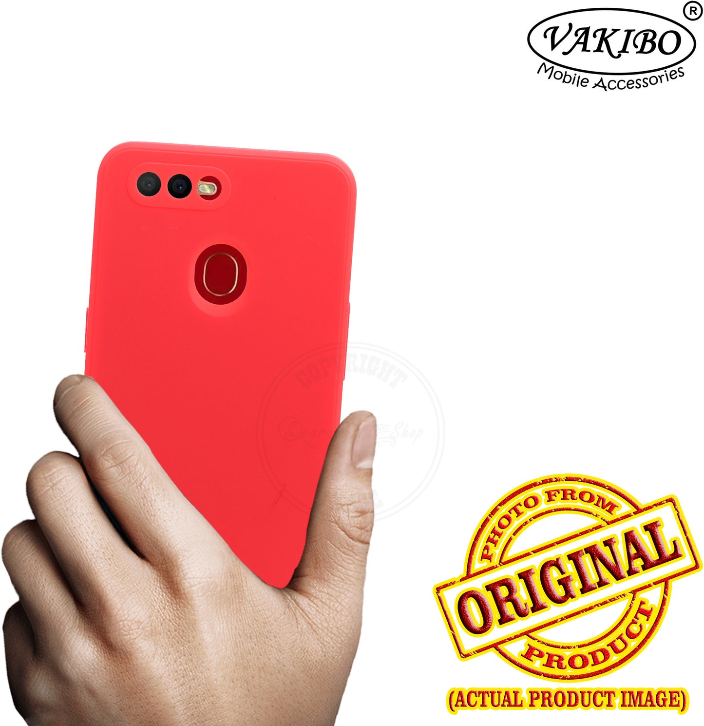VAKIBO Red Coloured Back Cover Case Suitable for Oppo A3s
