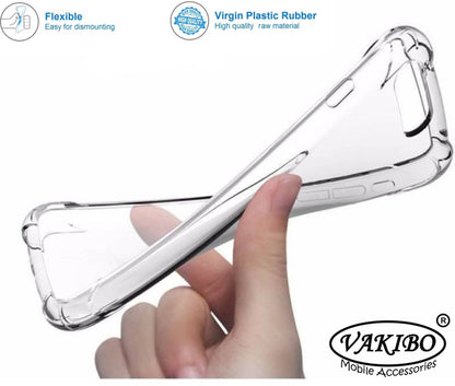 VAKIBO Super Premium Soft TPU Transparent Case With Dustplug,Side Grip,Corner Protection,lanyard Cuts,Camera Protection Suitable for Oppo A5 2020