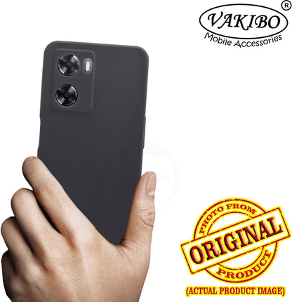 VAKIBO Matte 1.5 MM Thick With Camera Protection Black Coloured Soft TPU Rubber Back Cover Case Suitable for Oppo A57