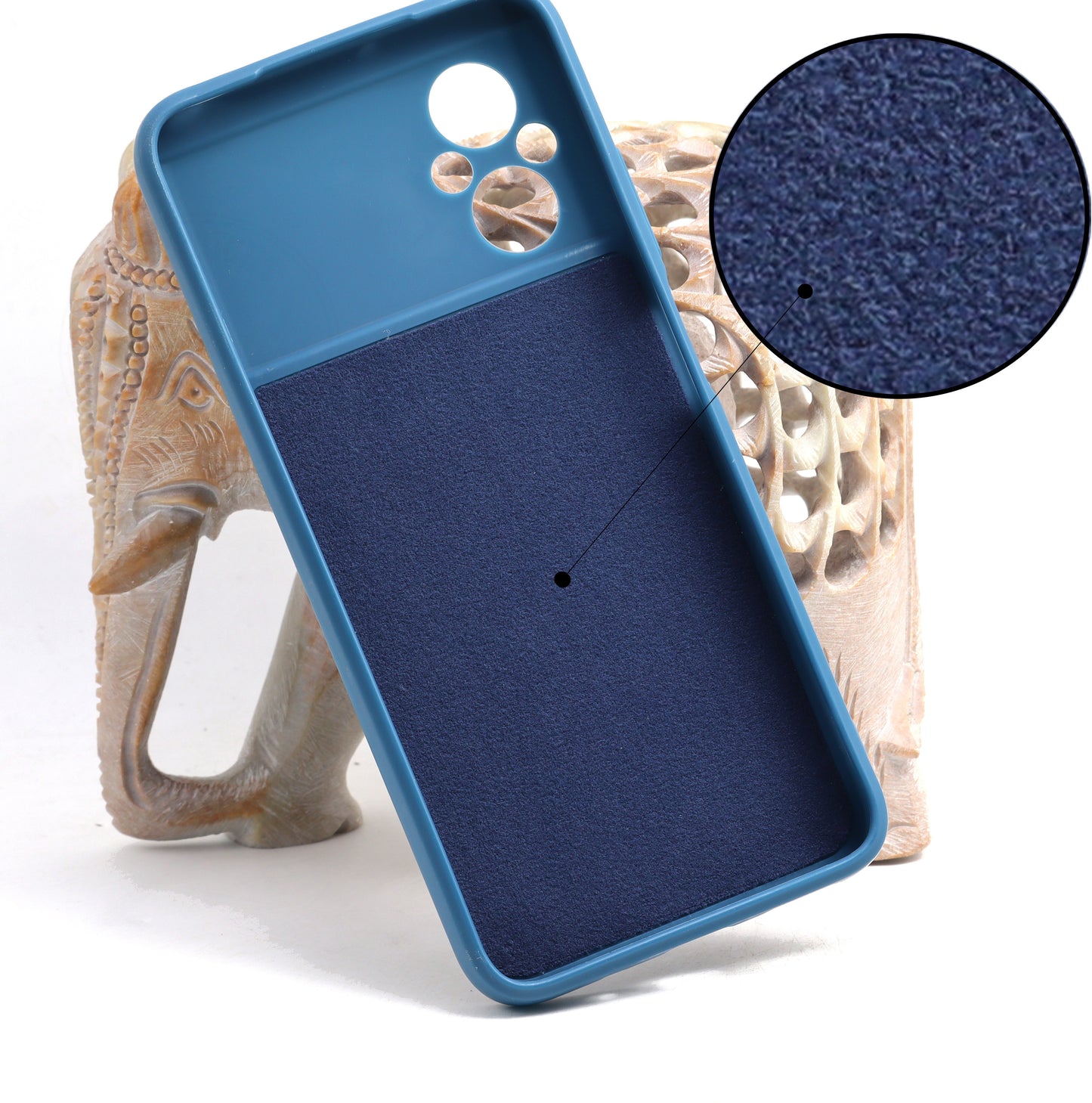 VAKIBO Matte 1.5 MM Thick With Camera Protection Blue Coloured Soft TPU Rubber Back Cover Case Suitable for Oppo A57