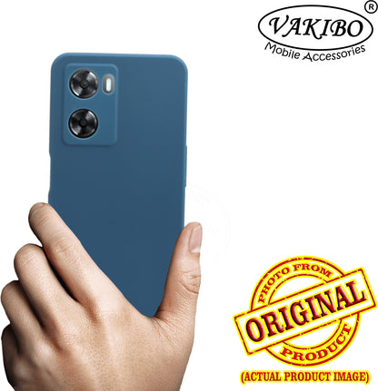 VAKIBO Matte 1.5 MM Thick With Camera Protection Blue Coloured Soft TPU Rubber Back Cover Case Suitable for Oppo A57