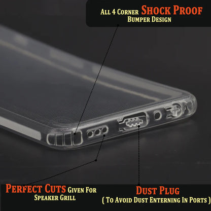 VAKIBO Super Premium Soft TPU Transparent Case With Dustplug,Side Grip,Corner Protection,lanyard Cuts,Camera Protection Suitable for Oppo A93 5G