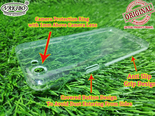 VAKIBO Super Premium Soft TPU Transparent Case With Dustplug,Side Grip,Corner Protection,lanyard Cuts,Camera Protection Suitable for Oppo A83