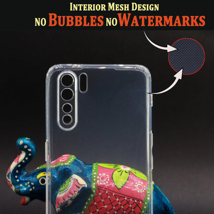 VAKIBO Super Premium Soft TPU Transparent Case With Dustplug,Side Grip,Corner Protection,lanyard Cuts,Camera Protection Suitable for Oppo Reno 3