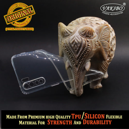 VAKIBO Super Premium Soft TPU Transparent Case With Dustplug,Side Grip,Corner Protection,lanyard Cuts,Camera Protection Suitable for Oppo F15