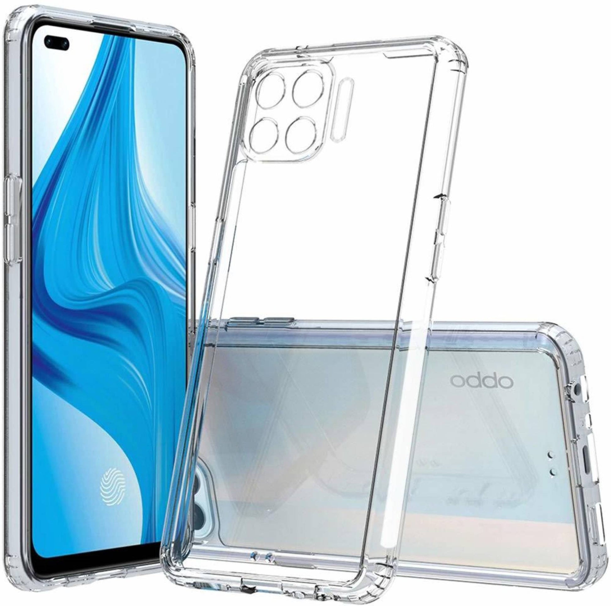 VAKIBO Super Premium Soft TPU Transparent Case With Dustplug,Side Grip,Corner Protection,lanyard Cuts,Camera Protection Suitable for Oppo F17 Pro