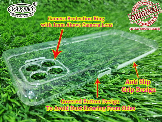 VAKIBO Super Premium Soft TPU Transparent Case With Dustplug,Side Grip,Corner Protection,lanyard Cuts,Camera Protection Suitable for Oppo F17