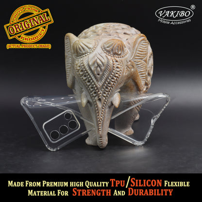 VAKIBO Super Premium Soft TPU Transparent Case With Dustplug,Side Grip,Corner Protection,lanyard Cuts,Camera Protection Suitable for Oppo F19s