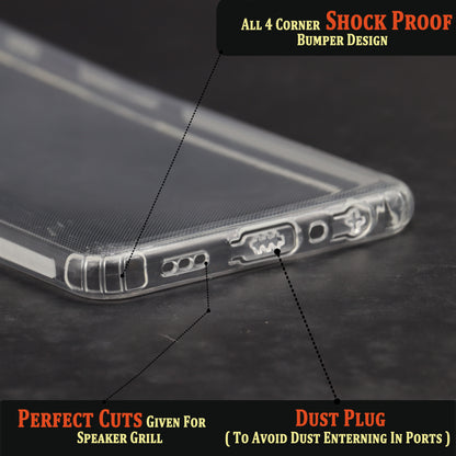 VAKIBO Super Premium Soft TPU Transparent Case With Dustplug,Side Grip,Corner Protection,lanyard Cuts,Camera Protection Suitable for Oppo F19s