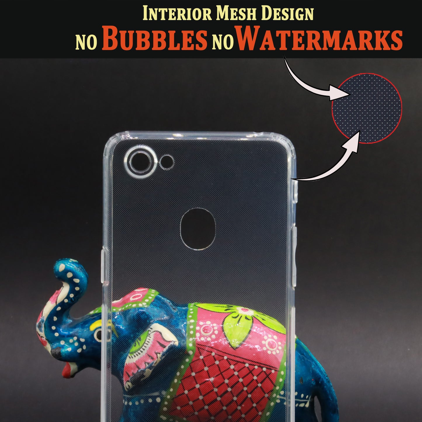 VAKIBO Super Premium Soft TPU Transparent Case With Dustplug,Side Grip,Corner Protection,lanyard Cuts,Camera Protection Suitable for Oppo F7